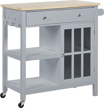 Изображение Beliani Wózek kuchenny szary GENOA