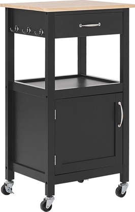 Изображение Beliani Wózek kuchenny z szuflad czarny SIENA!