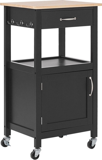 Picture of Beliani Wózek kuchenny z szuflad czarny SIENA!