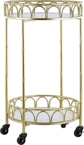 Picture of Beliani Wózek kuchenny zoty z efektem marmuru SHAFTER