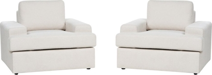 Attēls no Beliani Zestaw 2 foteli tapicerowanych jasnobeowy ALLA