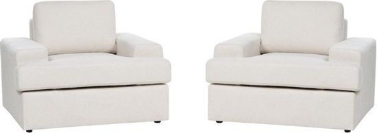Picture of Beliani Zestaw 2 foteli tapicerowanych jasnobeowy ALLA