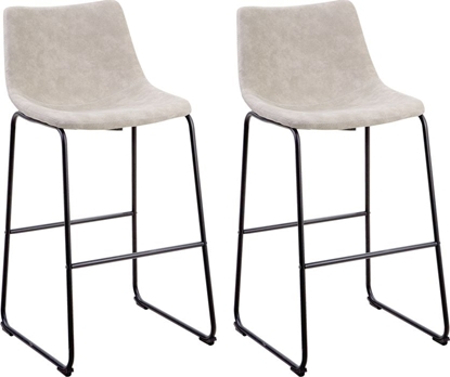 Picture of Beliani Zestaw 2 krzese barowych beowy FRANKS