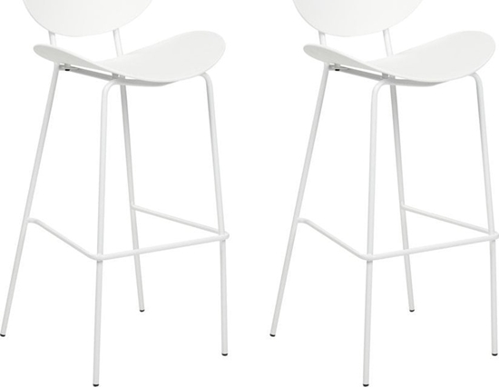Picture of Beliani Zestaw 2 krzese barowych biay SHONTO