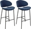 Picture of Beliani Zestaw 2 krzese barowych granatowy KIANA