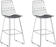 Attēls no Beliani Zestaw 2 krzese barowych metalowy srebrny PRESTON