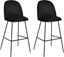 Picture of Beliani Zestaw 2 krzese barowych welurowy czarny ARCOLA