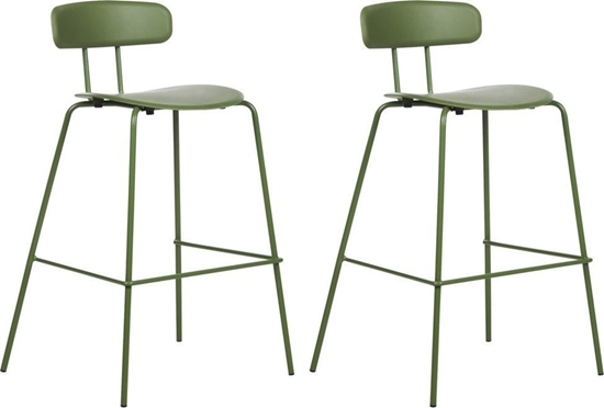 Picture of Beliani Zestaw 2 krzese barowych zielony SIBLEY