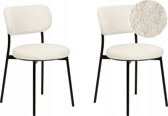Picture of Beliani Zestaw 2 krzese do jadalni boucle biay CASEY