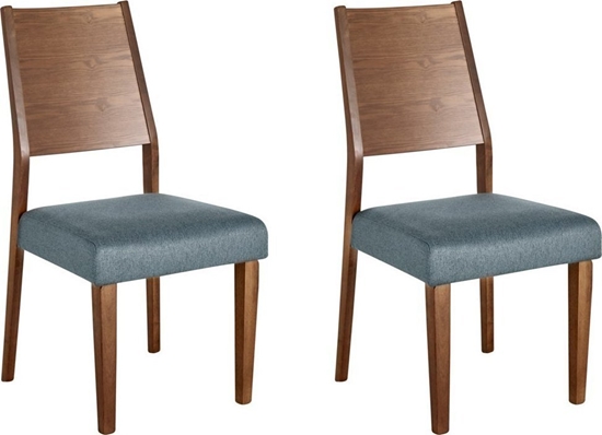 Picture of Beliani Zestaw 2 krzese do jadalni ciemne drewno ELMIRA!