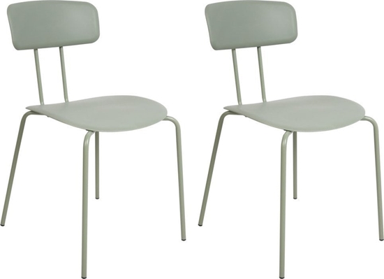 Изображение Beliani Zestaw 2 krzese do jadalni jasnozielony SIBLEY