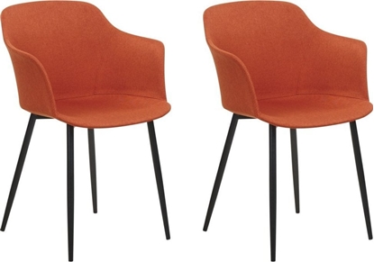 Attēls no Beliani Zestaw 2 krzese do jadalni pomaraczowy ELIM