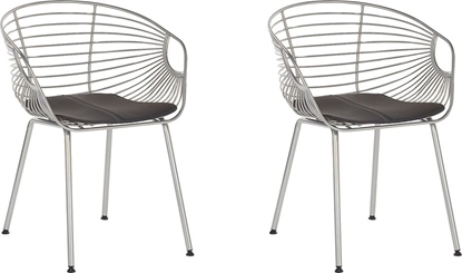 Attēls no Beliani Zestaw 2 krzese do jadalni srebrny HOBACK