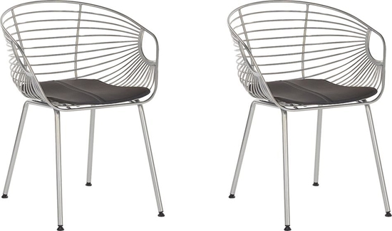 Picture of Beliani Zestaw 2 krzese do jadalni srebrny HOBACK