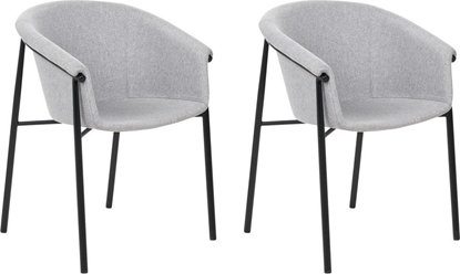 Attēls no Beliani Zestaw 2 krzese do jadalni szary AMES