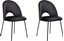 Attēls no Beliani Zestaw 2 krzese do jadalni welurowy czarny COVELO