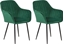 Picture of Beliani Zestaw 2 krzese do jadalni welurowy zielony WELLSTON