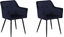 Attēls no Beliani Zestaw 2 krzese welurowy niebieski JASMIN
