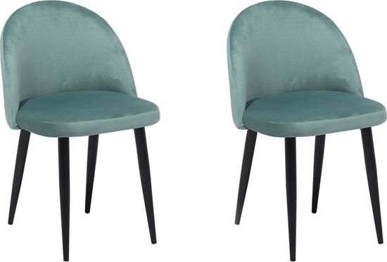 Изображение Beliani Zestaw 2 krzese welurowy zielony VISALIA!