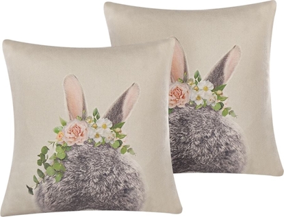 Attēls no Beliani Zestaw 2 poduszek dekoracyjnych 45 x 45 cm beowoszary FATSIA