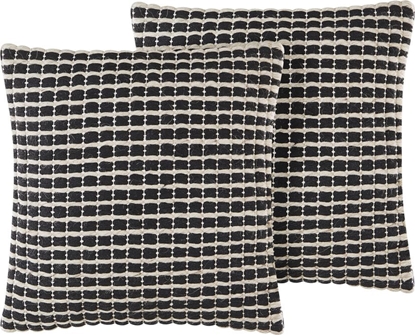 Attēls no Beliani Zestaw 2 poduszek dekoracyjnych 45 x 45 cm czarno-biay YONCALI