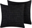 Изображение Beliani Zestaw 2 poduszek dekoracyjnych geometryczny wzór 45 x 45 cm czarny BELLFLOWER