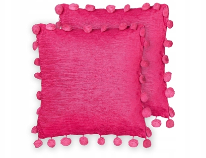 Attēls no Beliani Zestaw 2 poduszek dekoracyjnych JASMINE 45 x 45 cm Fuksja Jednolity