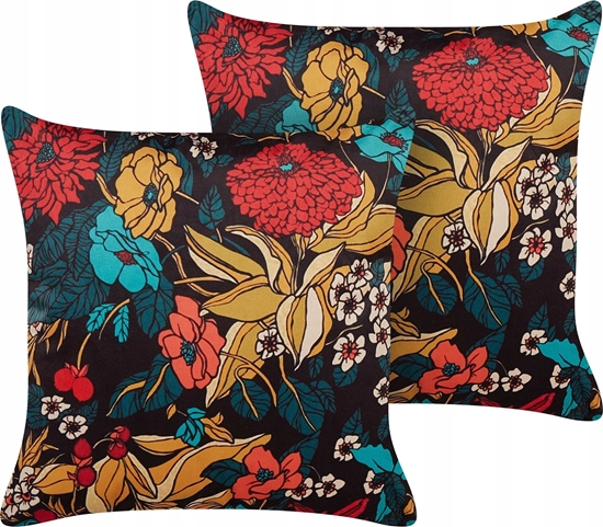 Picture of Beliani Zestaw 2 poduszek dekoracyjnych w kwiaty 45 x 45 cm wielokolorowy PROTEA