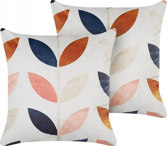 Picture of Beliani Zestaw 2 poduszek dekoracyjnych w licie 45 x 45 cm zamana biel QUINOA