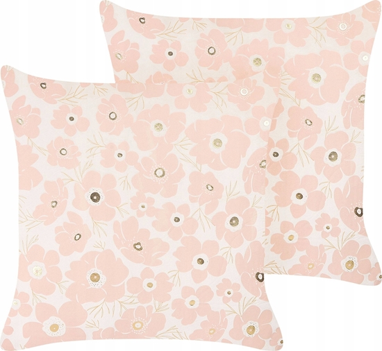 Picture of Beliani Zestaw 2 poduszek Welur Róowy TRITELEIA