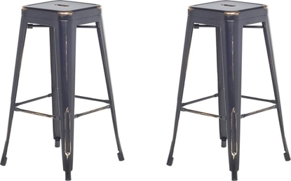 Picture of Beliani Zestaw 2 stoków barowych metalowych 76 cm czarno-zoty CABRILLO
