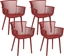 Picture of Beliani Zestaw 4 krzese do jadalni czerwony PESARO