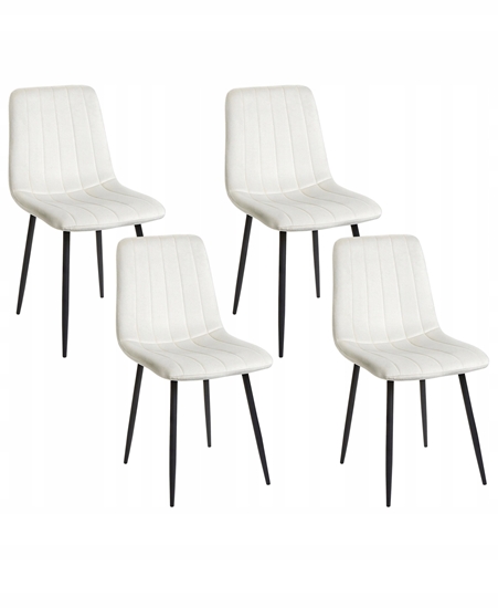 Изображение Beliani Zestaw 4 krzese do jadalni KALISPELL Welur Zamana biel