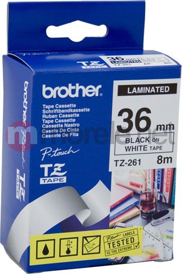 Picture of Brother tama biaa TZ-261 nadruk czarny