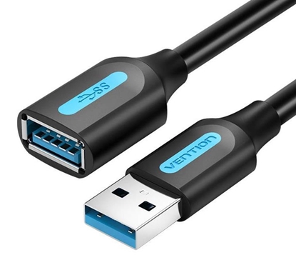 Изображение CABLE USB3.0 MALE TO FEMALE/0.5M BLACK CBHBD VENTION
