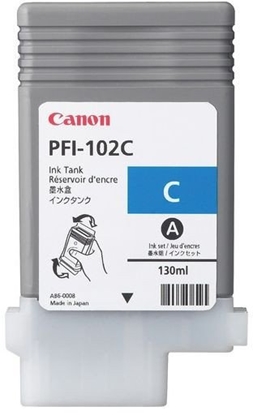 Изображение Canon PFI-102C (0896B001) Ink Cartridge, Cyan (SPEC)