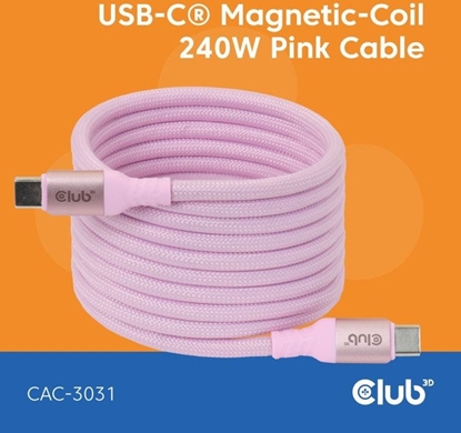 Attēls no Kabel USB Club 3D USB-C - USB-C 2 m Róowy (CAC-3031)