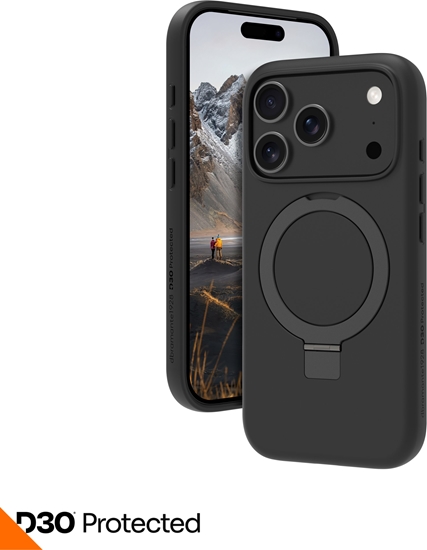 Picture of dbramante dbramante1928 Iceland Ultra - Tylny pokrowiec na telefon - odporny - stojak - kompatybilny z MagSafe - D3O, Kunststoff - czarny