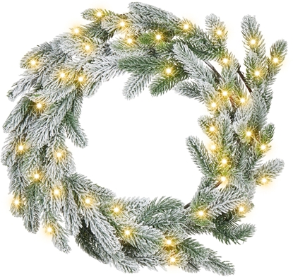 Picture of Dekoracja witeczna Beliani Dekoracyjny wieniec witeczny ze wiatekami  45 cm zielony ALBINI