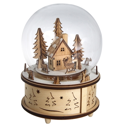 Picture of Dekors ar LED koka lāzerizgriezums Bumba d20cm 4veidi