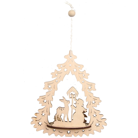 Picture of Dekors koka lāzerizgriezums h12cm, 6veidi