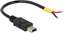 Attēls no Delock Cable USB 2.0 Mini-B male > 2 x open wires power 10 cm Raspberry Pi