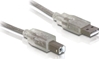 Picture of Delock Cable USB 2.0 Type-A male > USB 2.0 Type-B male 0.5 m transparent