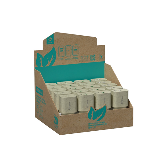Picture of Devia charger display set Plant Straw 20 pcs