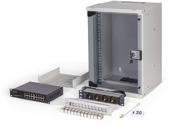 Picture of DIGITUS Netzwerk-Set 254 mm (10") - 9HE, 315x300 mm (BxT)we