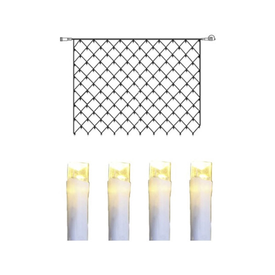 Изображение Elekt.tīkls 100LED SystemDecor 2x1.5m silti balts (balts vad