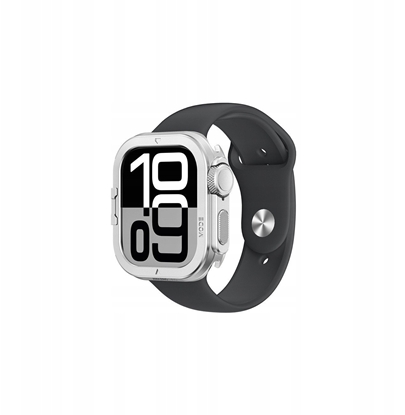 Изображение Etui metalowe AMAZINGTHING Titan Pro na Apple Watch 11 46mm aluminiowe - srebrne