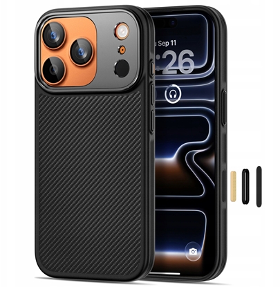 Attēls no Etui Tech-Protect Flexair Kevlar Aramid Magsafe iPhone 17 Pro Max Black