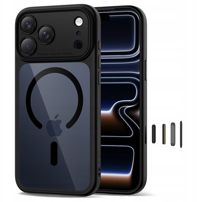 Изображение Etui Tech-Protect Magpeak MagSafe CC do Apple iPhone 17 Pro Black/clear
