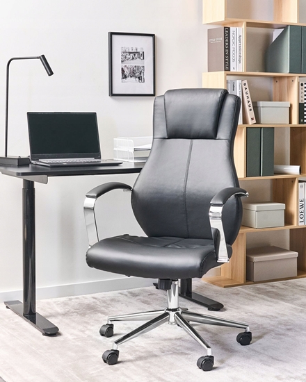 Изображение Fotel biurowy ADEPT Ekoskóra Czarny